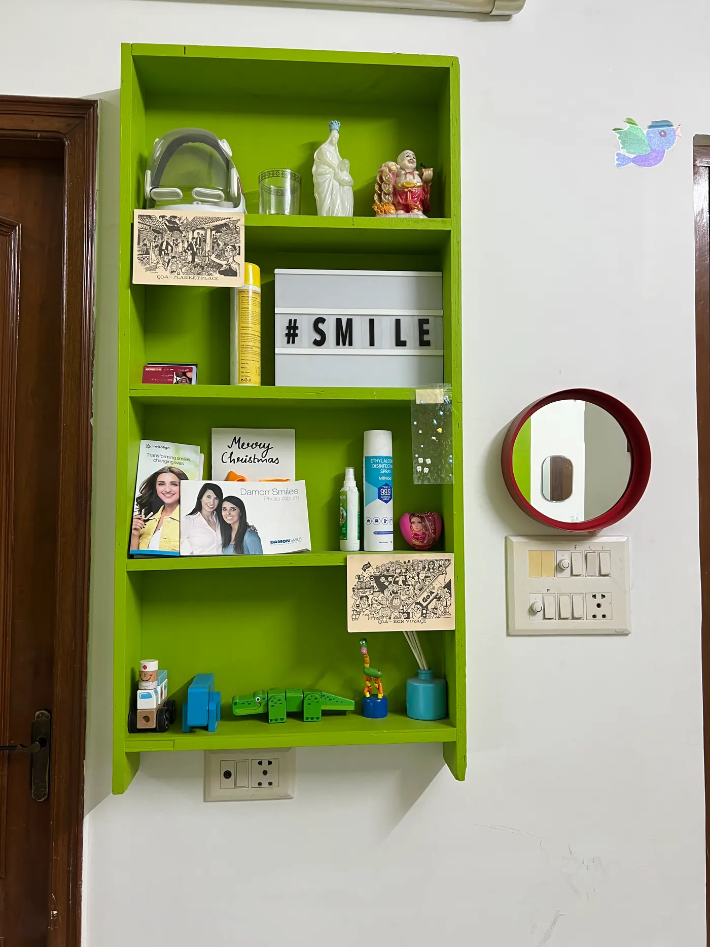 The #SMILE shelf in the Meera Bagh clinic
